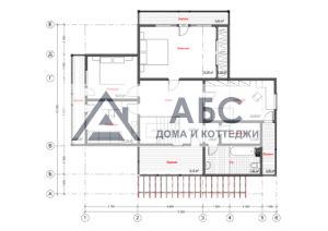 Проект одноэтажного дома «Оригами-3» из бруса - 4
