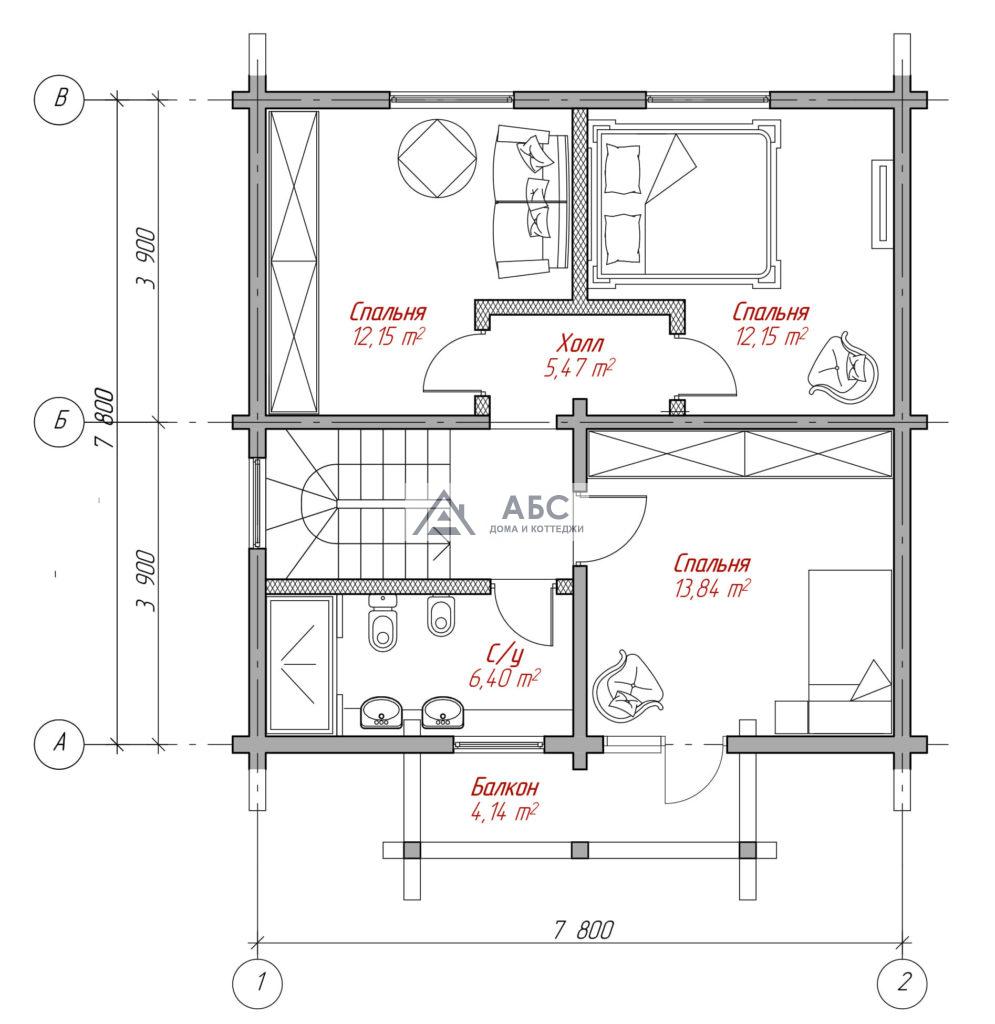 Проект одноэтажного дома «Дворянское гнездо» из бруса - 4