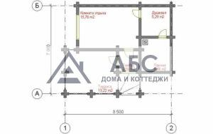 Проект одноэтажной бани «Афоня» из бревна - 3