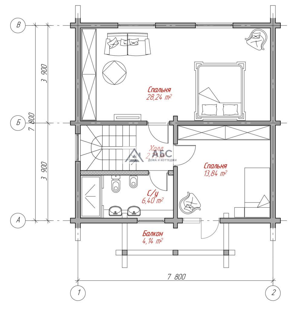 Проект одноэтажного дома «Дворянское гнездо» из бруса - 5