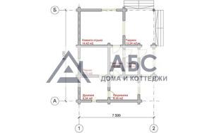 Проект одноэтажной бани «Матрешка» из бревна - 3