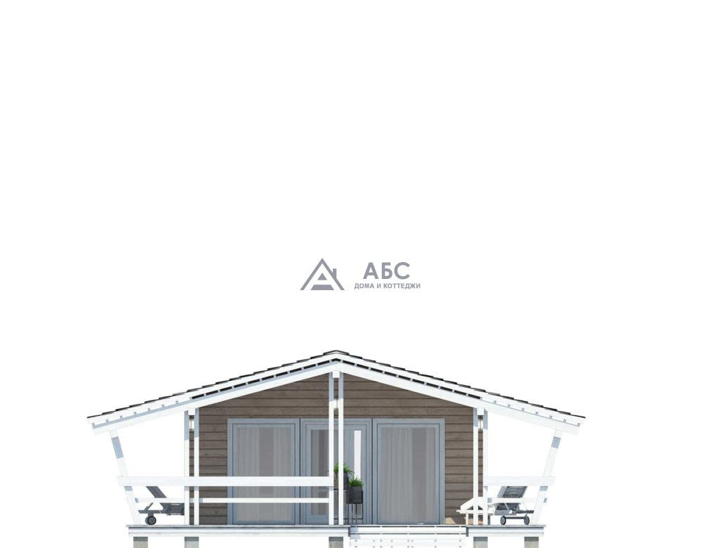 Проект одноэтажного бунгало «Бунгало 2» из бруса - 10