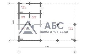 Проект одноэтажной бани «Арго» из бревна - 3