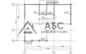 Проект двухэтажной бани «Банный лист» из бревна - 3