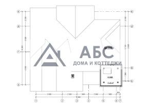 Проект двухэтажной деревянной дачи Арх. М.А.Кузьмин (вариант-оцилиндрованное бревно 240мм) из бревна - 5