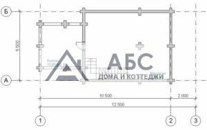 Проект одноэтажной бани «Обильная» из бревна - 4