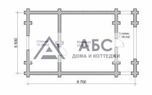 Проект одноэтажной бани «Ойкумена» из бревна - 4