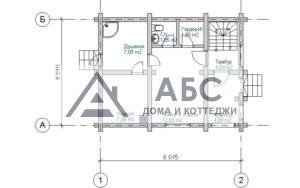 Проект одноэтажной бани «Лаконика» из бревна - 3