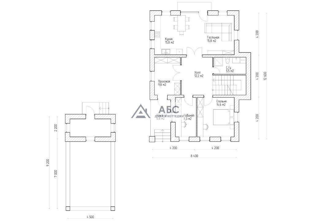 Проект дома «Шайло» с цоколем - 4