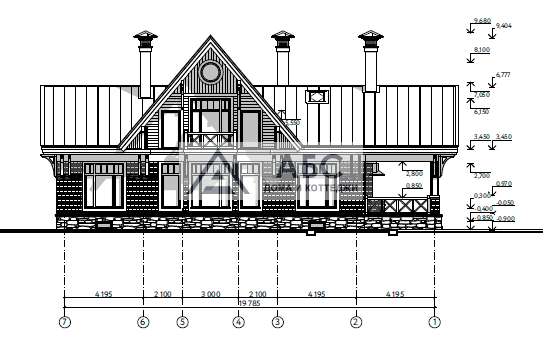 Проект дома «Батлер» с цоколем - 8